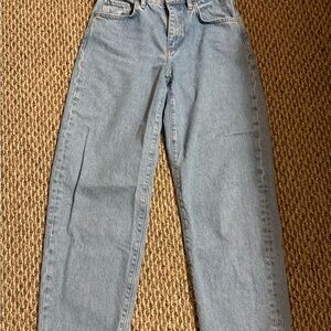 Denim Forum Light Blue Straight Leg Jeans